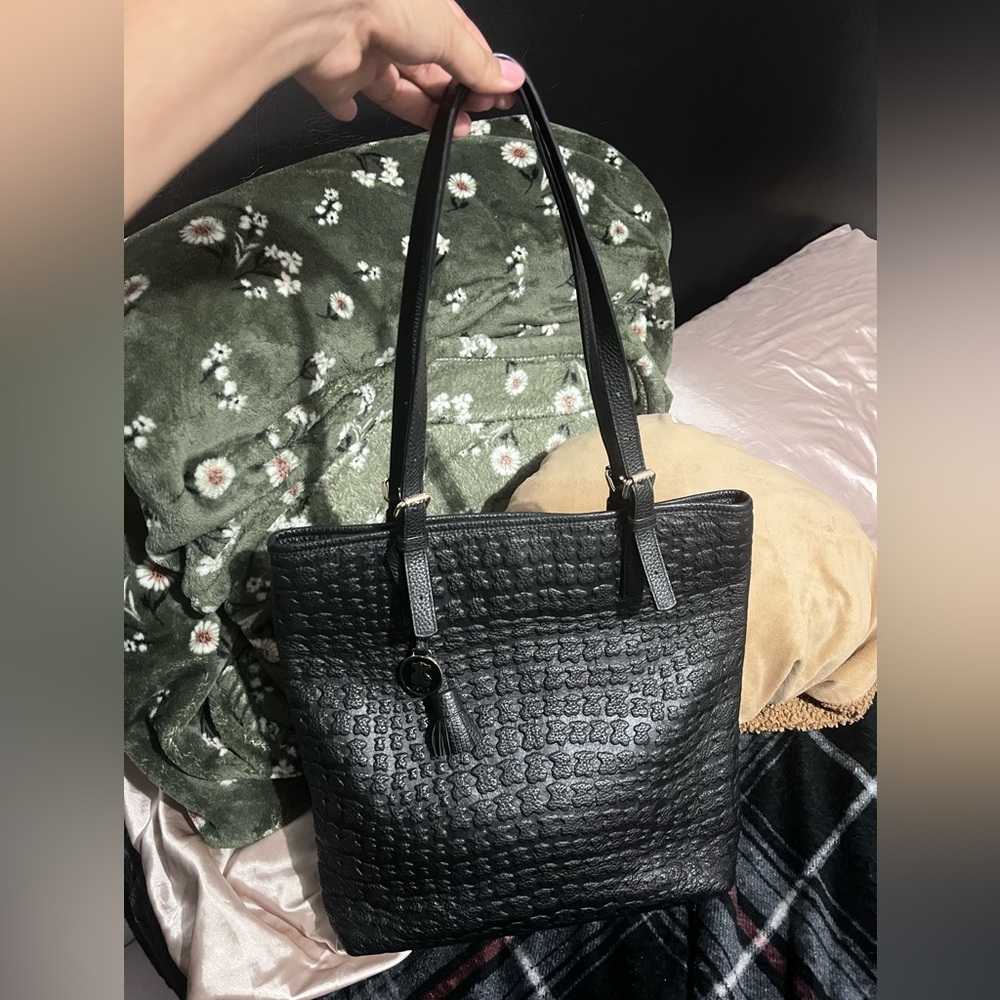 Tous Black Crossbody Bag with Textured Design